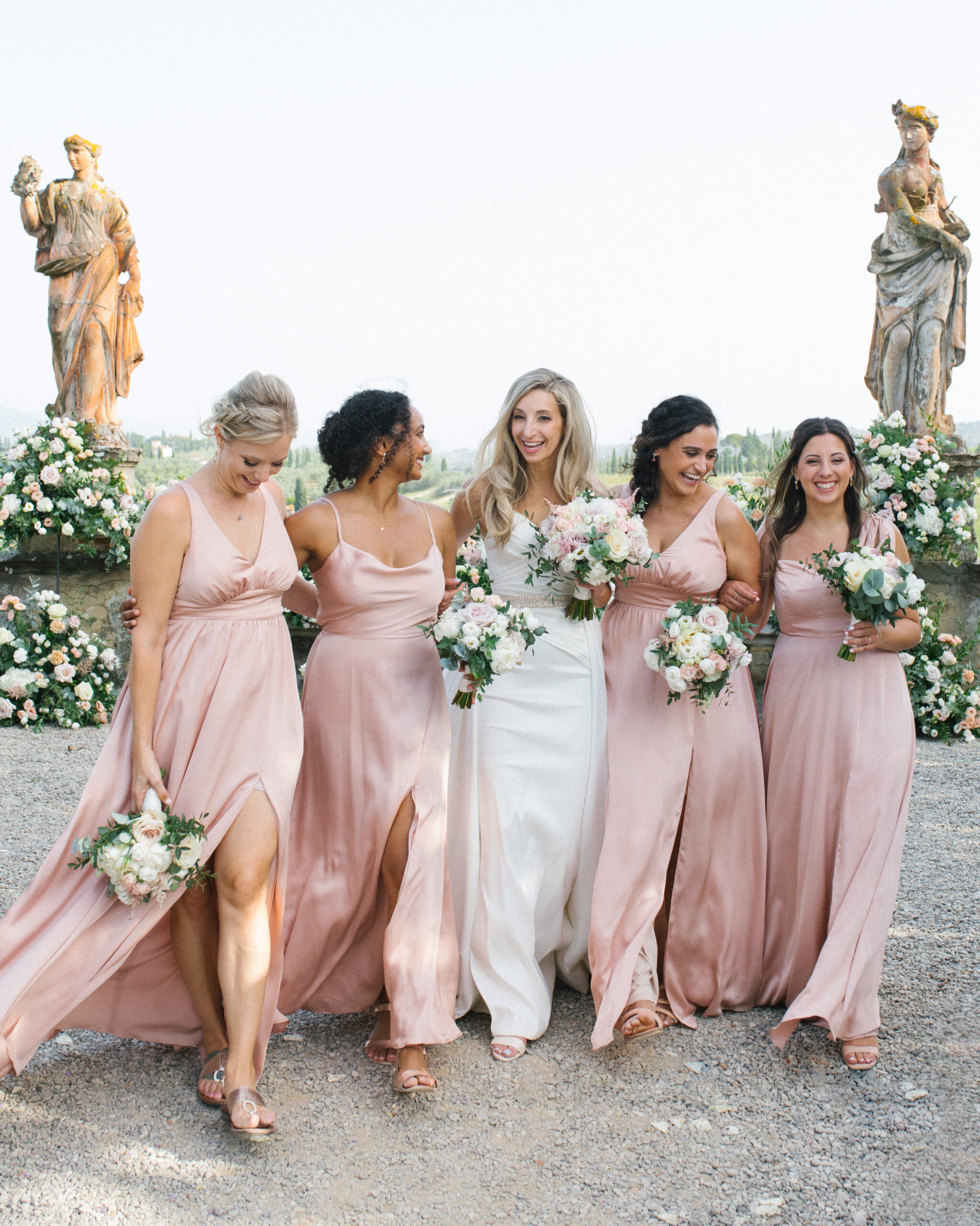 The Perfect Pink Bridesmaid Look for Your Tuscan Wedding Under the Sun