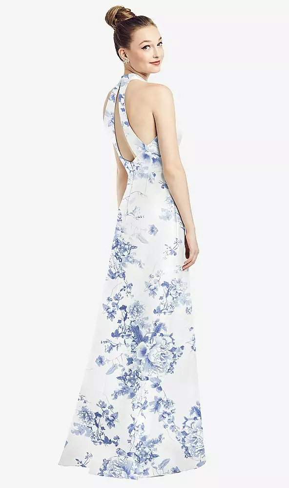 Blue Floral Bridesmaid Dress