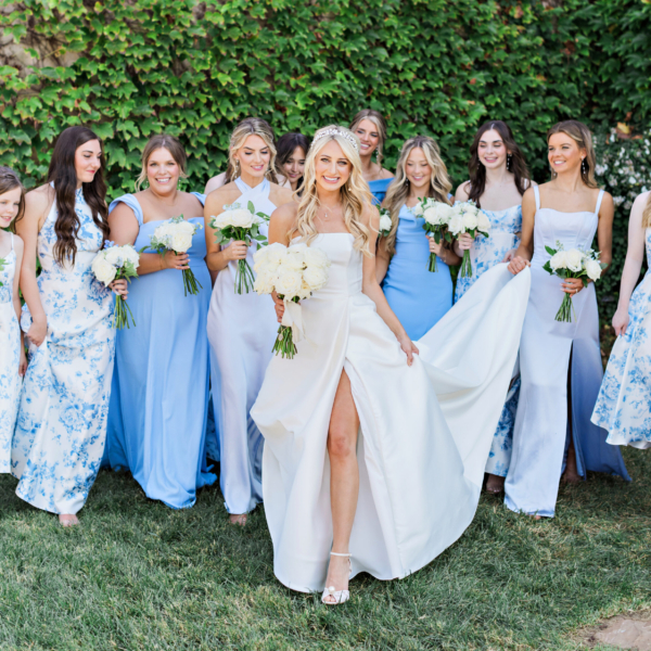 Blue Floral Mismatched Bridesmaids scaled 1 - The Bridesmaid Blog Blue Floral Mismatched Bridesmaids scaled 1
